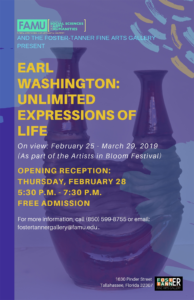 EARL WASHINGTON: UNLIMITED EXPRESSIONS OF LIFE - ART EXHIBITION @ Foster-Tanner Fine Arts Gallery