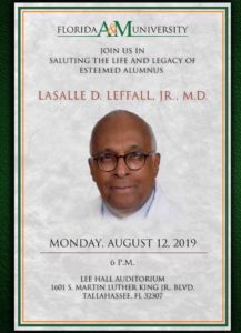 Saluting The Life and Legacy of Esteemed Alumnus - LaSalle D. Leffall, Jr., MD @ Lee Hall Auditorium