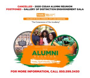 Save-The-Date FAMU College of Social Sciences, Arts and Humanities 2020 Alumni Reunion - CANCELED @ FAMU Campus