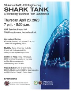 5th Annual FAMU-FSU Engineering SHARK TANK - POSTPONED @ Innovation Park