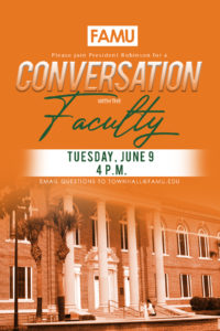Faculty Virtual Town Hall Today at 4 p.m. @ Via Zoom