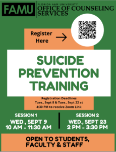 Suicide Prevention Training @ Via Zoom