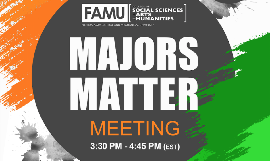College of Social Sciences, Arts and Humanities Majors Matter Meeting