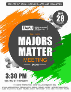 CSSAH Majors Matter Meeting @ Via Zoom